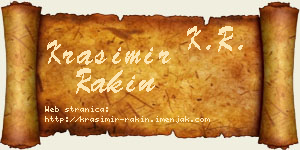 Krasimir Rakin vizit kartica